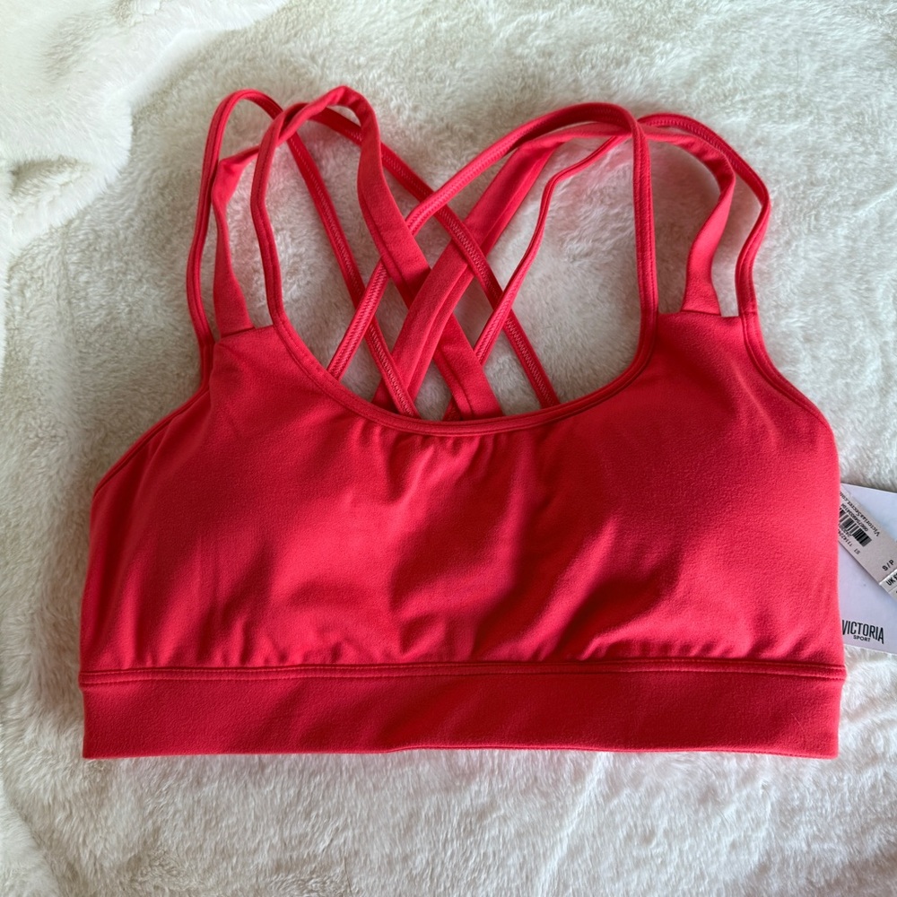 Victoria’s Secret NWT Coral Strapy Back Sports Bra Small